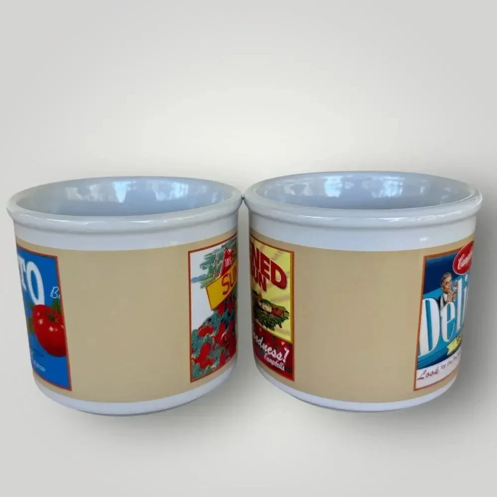 Campbell's Vintage Soup Mugs 2005 Set of 2 Collectible Houston Harvest 16 oz - Picture 5 of 10